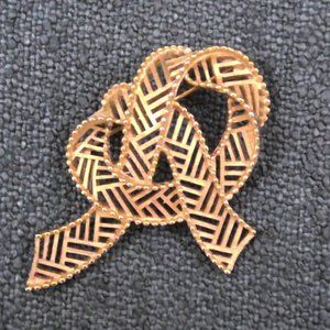 Matte Gold French Knot Goldtone Pin Brooch